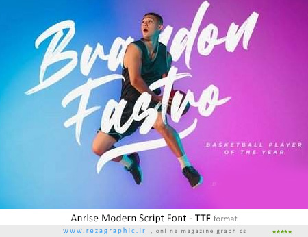 فونت انگلیسی - Anrise Modern Script Font